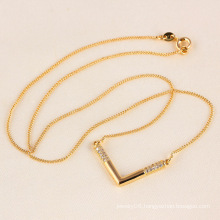 Latest 18k Gold Plated Letter Pendant Necklace